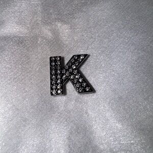 Lug Sparkle Bag Charm - Letter K
